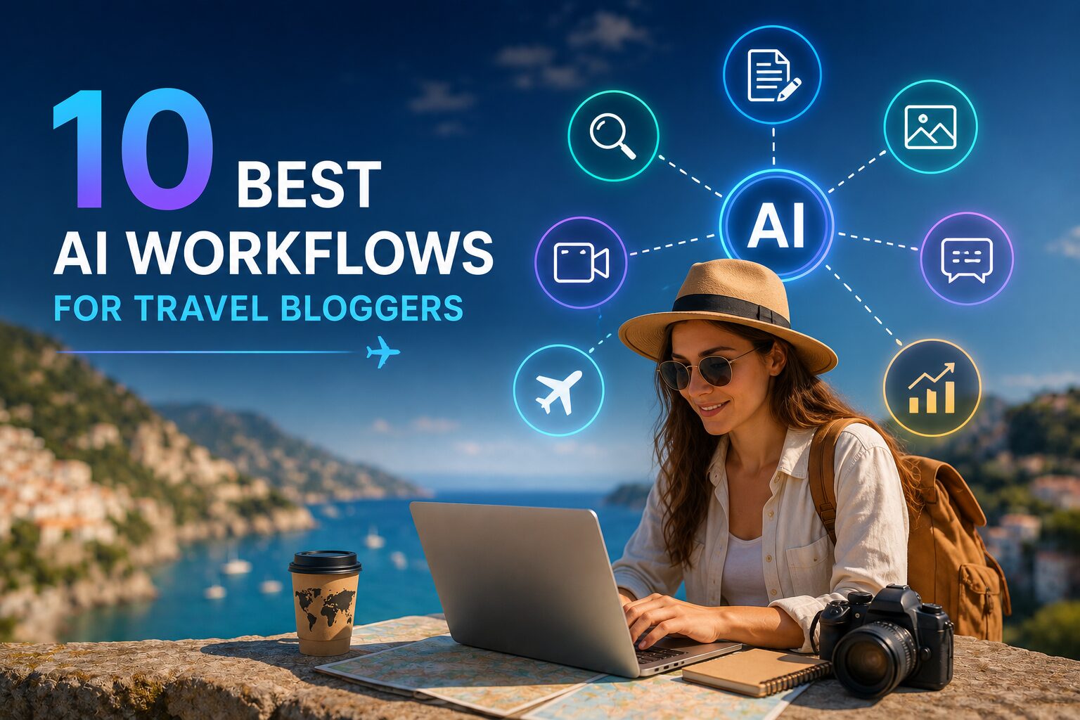10 Best AI Workflows for Travel Bloggers