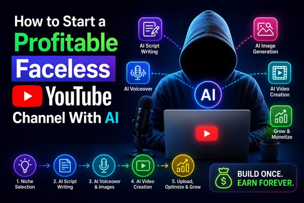 Start a Profitable Faceless YouTube Channel With AI