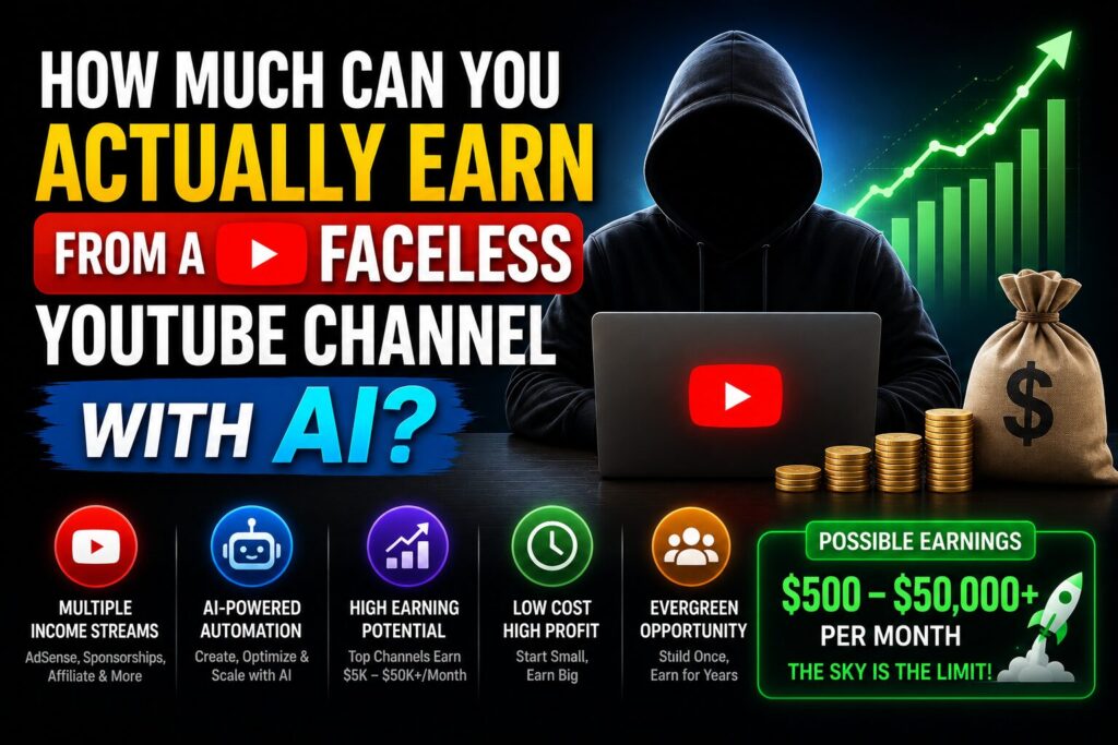 How Much Can You Actually Earn From a Faceless YouTube Channel With AI