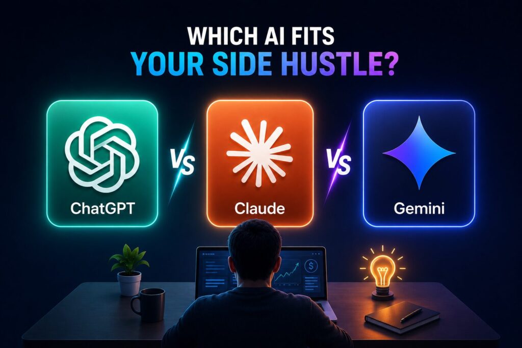 ChatGPT vs Claude vs Gemini: Which AI Fits Your Side Hustle