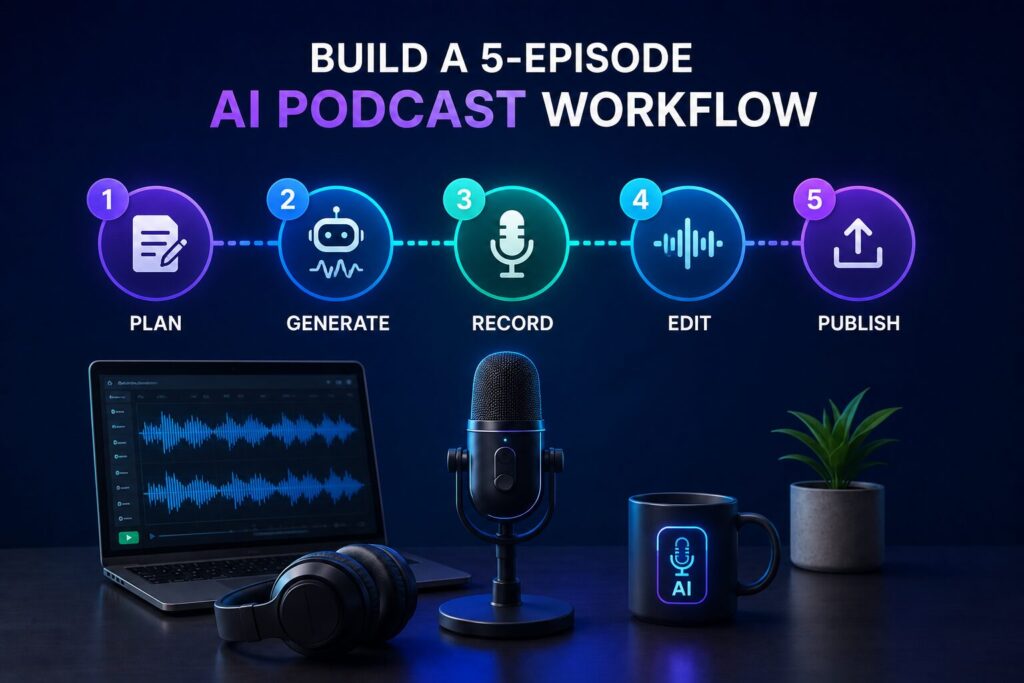 How to Build a 5-Episode AI Podcast Workflow