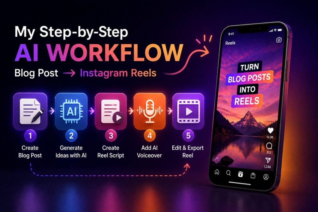 My Step‑by‑Step Workflow Using AI Tools to Turn Blog Posts Into Instagram Reels