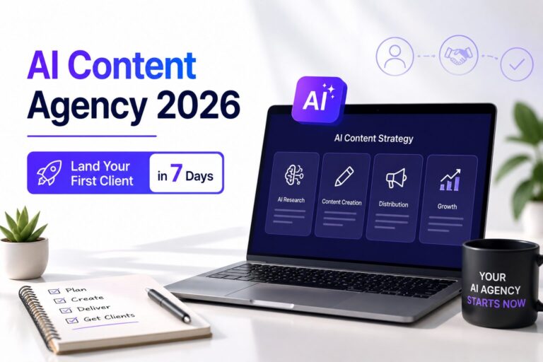 AI Content Agency 2026 Land Your First Client in 7 Days