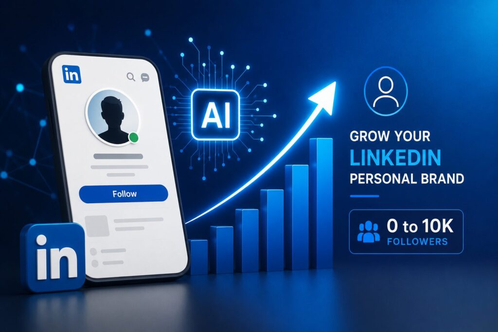 AI Grow LinkedIn Personal Brand 2026 — 0 to 10k Followers 