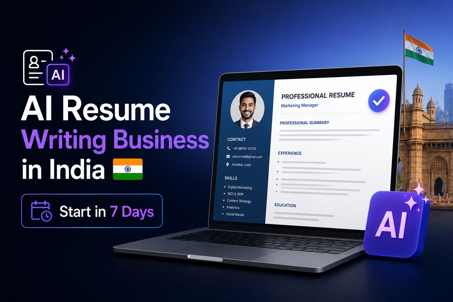AI Resume Writing Business in India Start in 7 Days