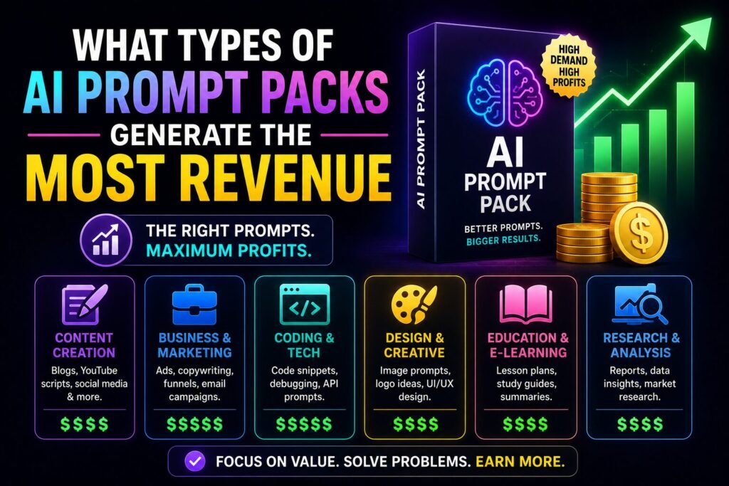 What Types of AI Prompt Packs Generate the Most Revenue