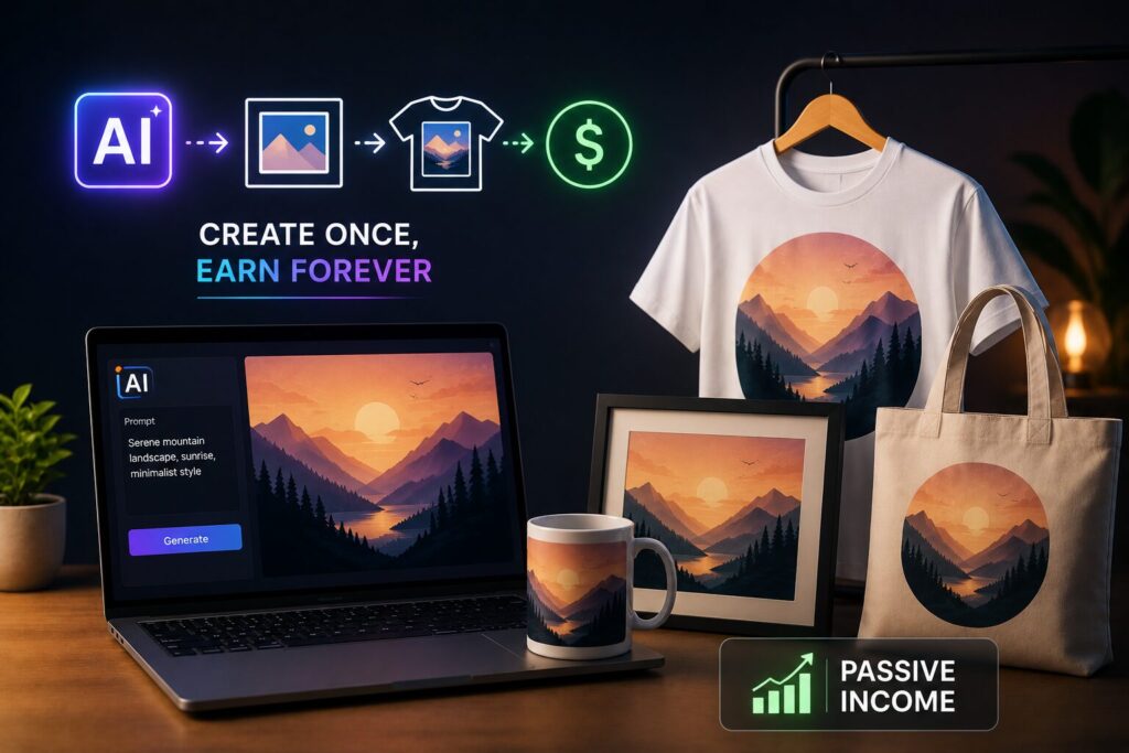 Why Print on Demand AI Art Is a Perfect Passive Income Stream