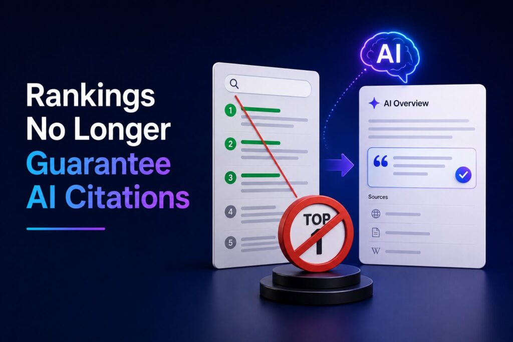 Rankings No Longer Guarantee AI Citations 