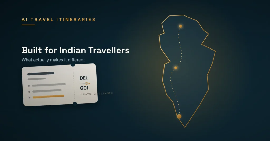 AI Travel Itinerary Generator for Indian Travellers — What Is Different
