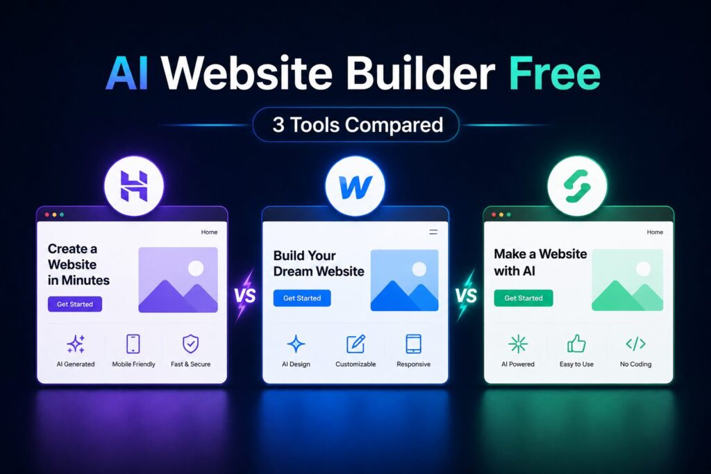 AI Website Builder Free 2026 – 3 Tools Compared