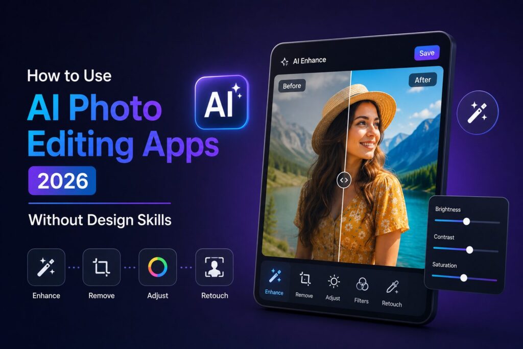 How to Use AI Photo Editing Apps 2026 Without Design Skills