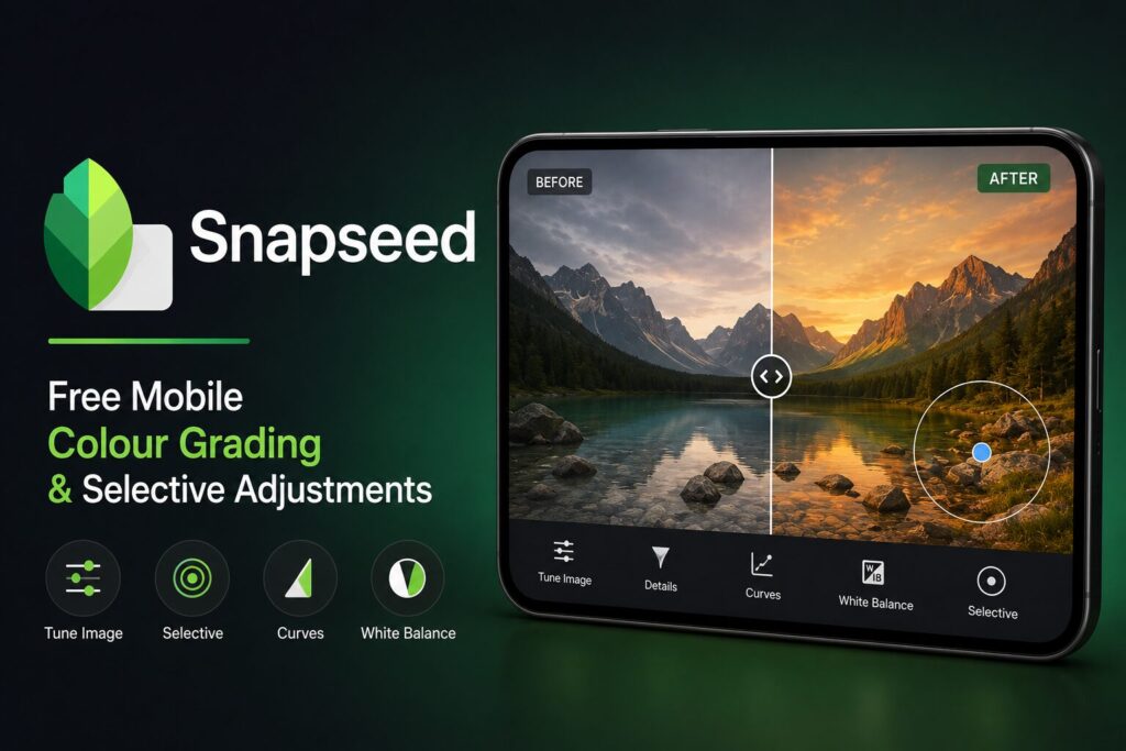 Snapseed — Free Mobile Colour Grading and Selective Adjustments