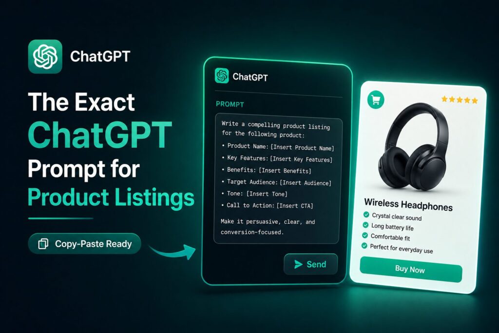 The Exact ChatGPT Prompt for Product Listings (Copy‑Paste Ready)