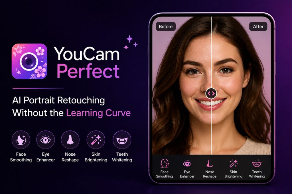 YouCam Perfect — AI Portrait Retouching Without the Learning Curve